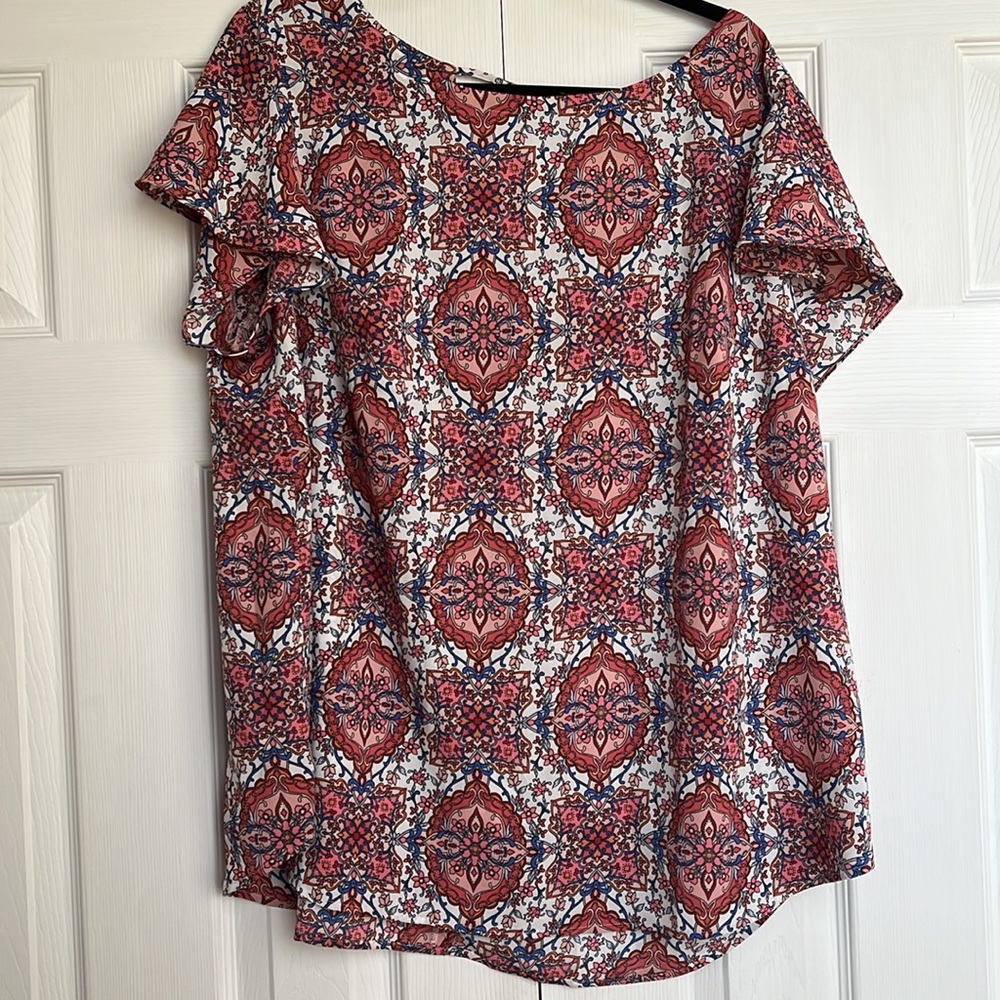 NWT Ann Taylor LOFT Plus Kaleidoscope Print Blouse